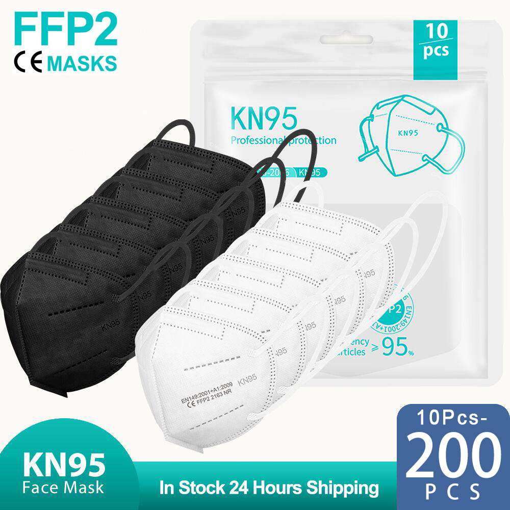 Disposable Surgical Mask - 10-200PCS 마스카라 fpp2 블랙 KN95 CE
