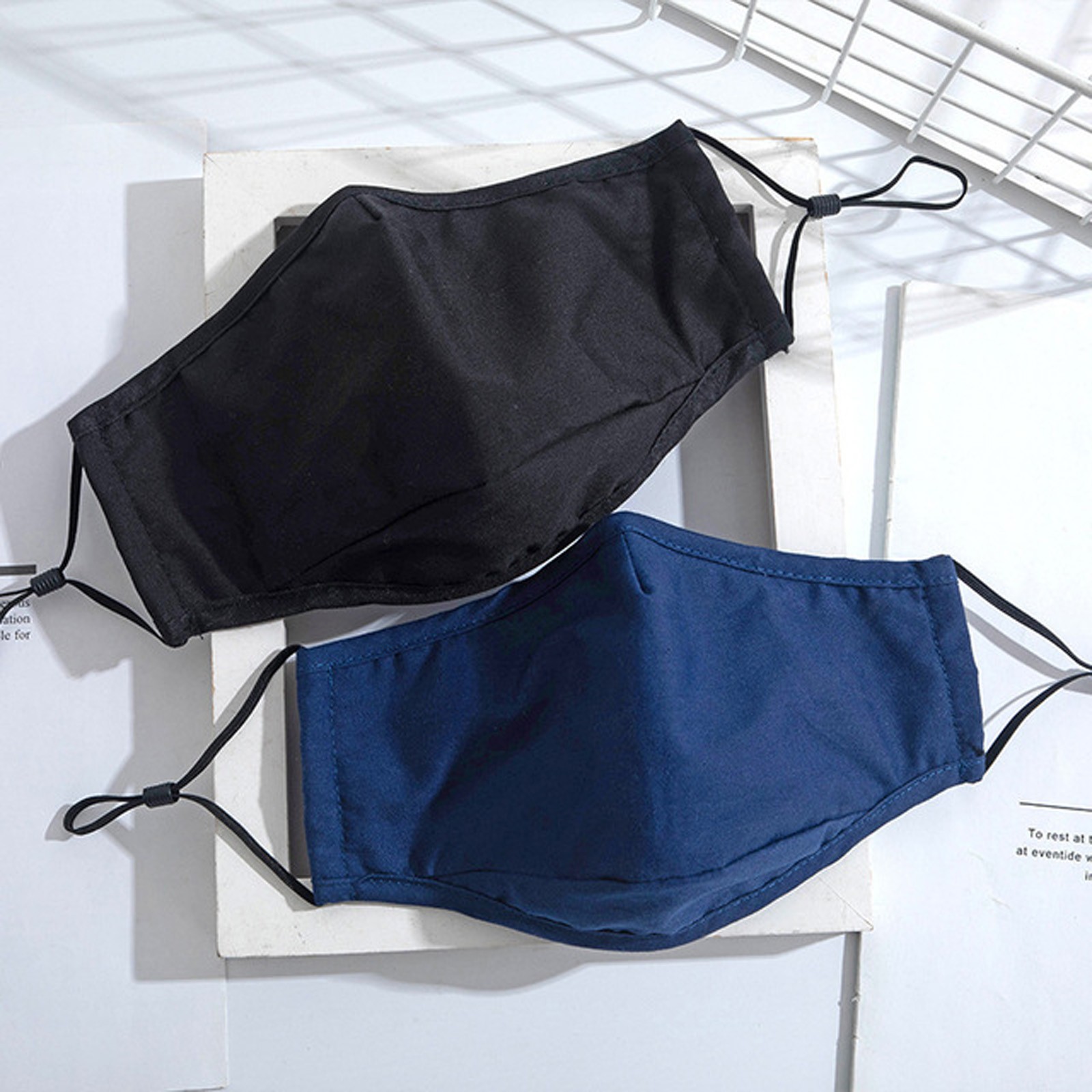 Cloth Face Mask Washable - 남성과 여성 단색 페이셜 마스크 재사용