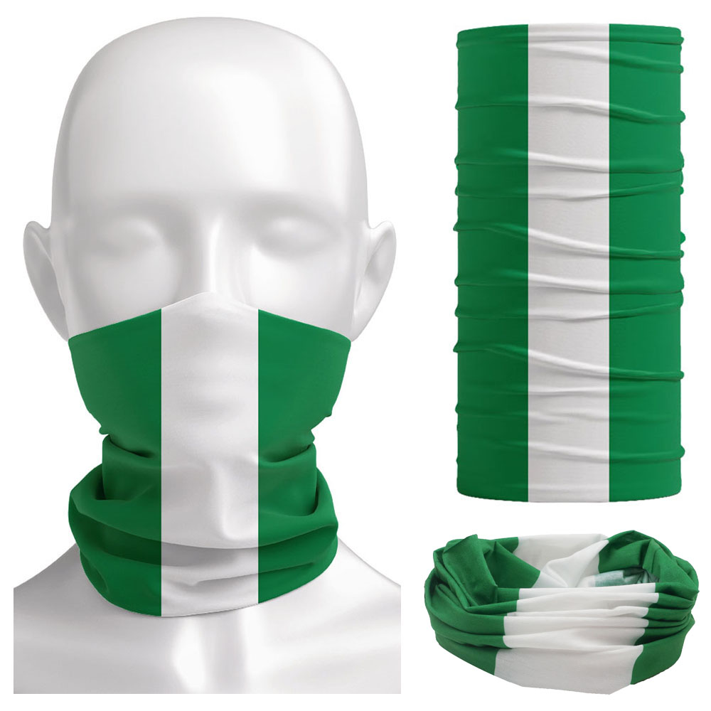 Neck Gaiter Face Cover - 나이지리아 국기 Bandanna 여성 목 각반