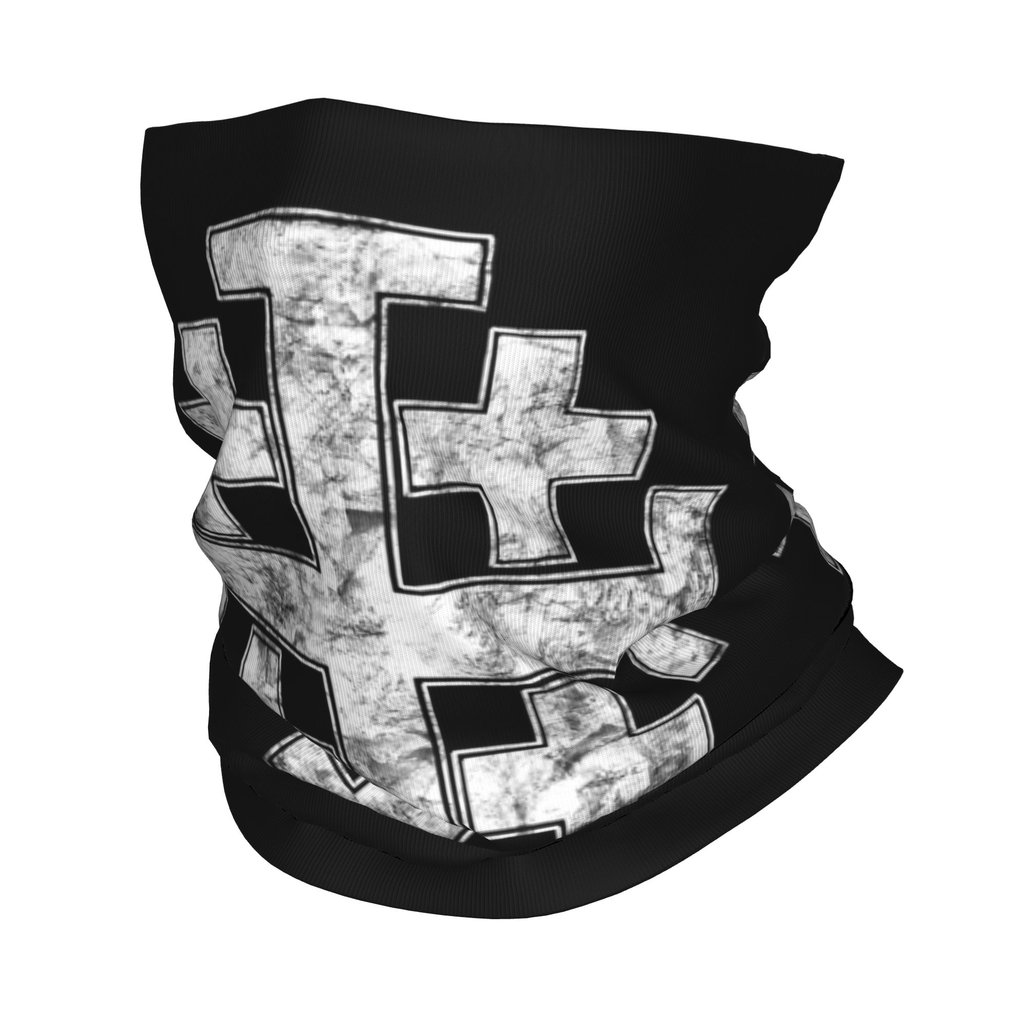 Neck Gaiter Face Cover - 나이트 예루살렘 크로스 기독교 반다나 넥