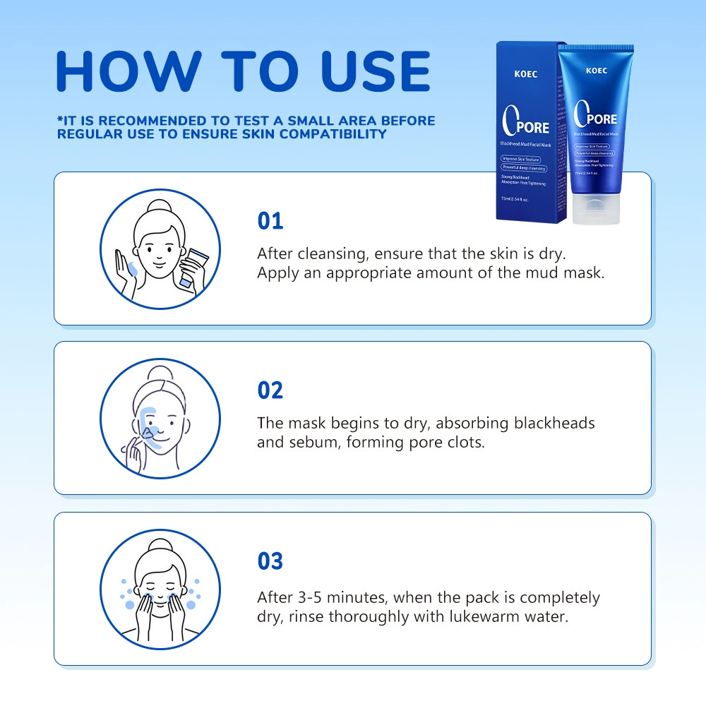 75ml KOEC 제로 포어 블랙헤드 블루 머드 페이셜 - Dust Mask Construction 리뷰 및 가격