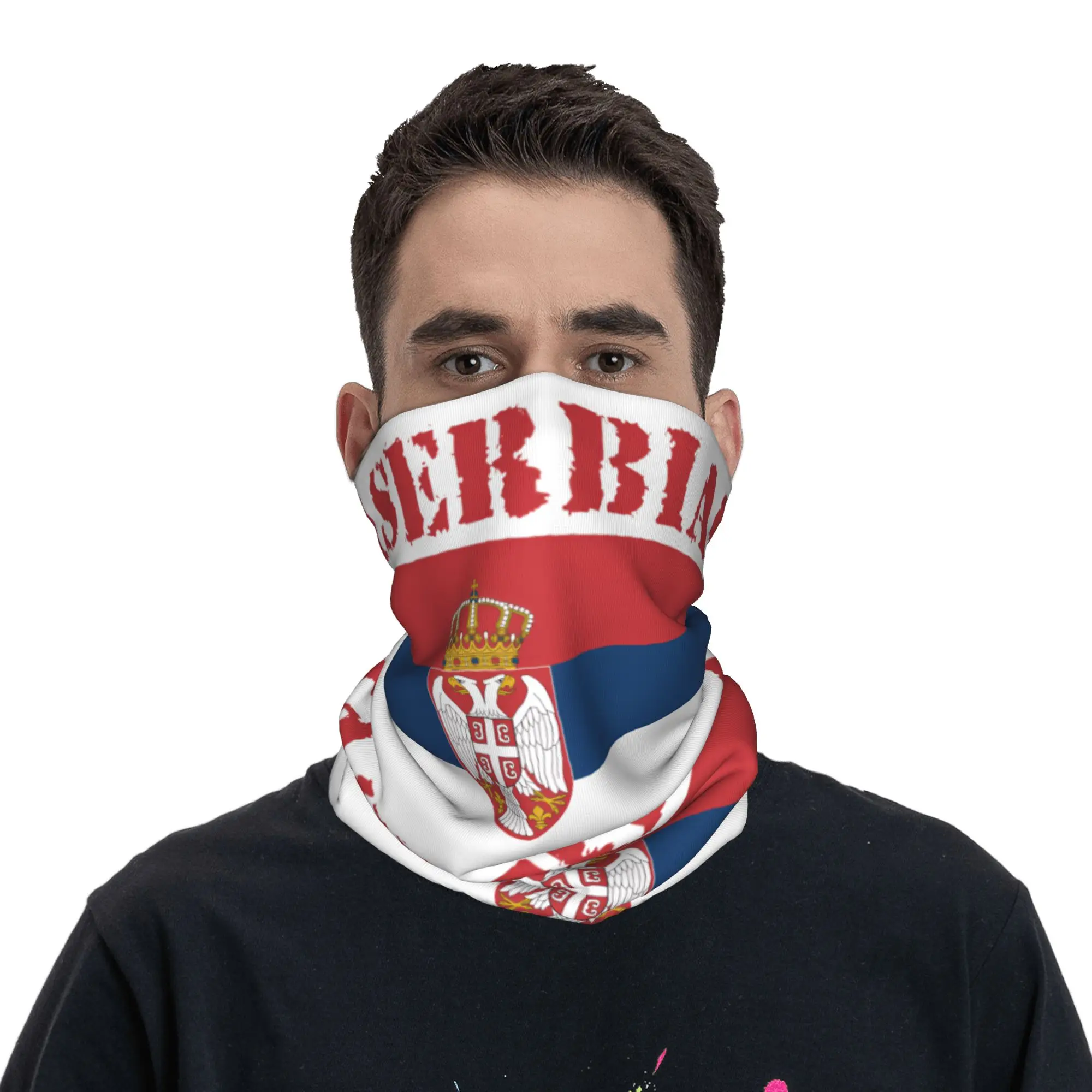 새로운 세르비아 국기 반다나 넥 게이터 UV 차단 페이 - Neck Gaiter Face Cover 리뷰 및 가격