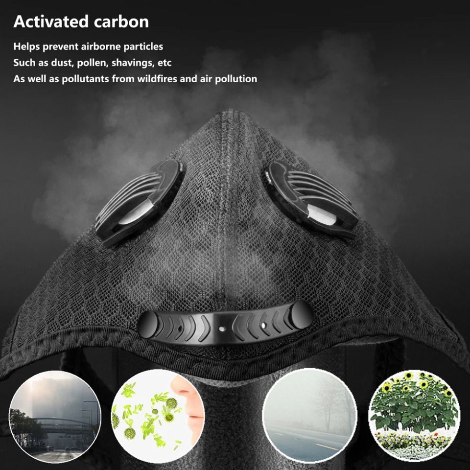 활성탄 필터 마스크가 포함된 1PCS 사이클링 마스크  - Dust Mask Construction 리뷰 및 가격