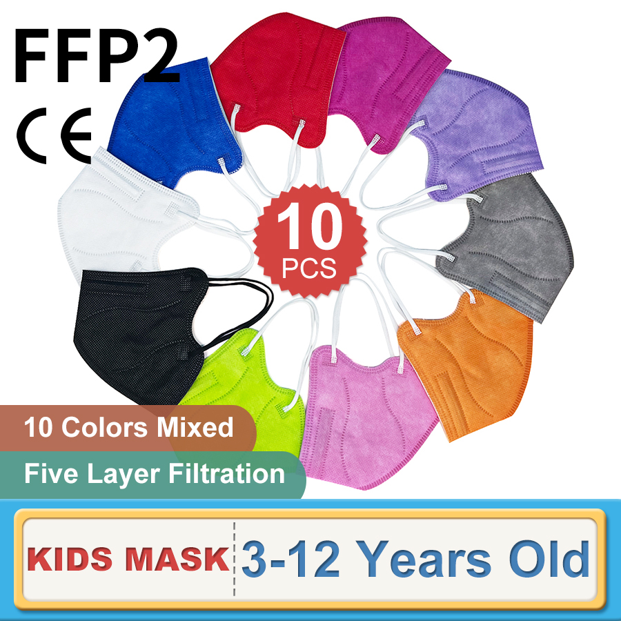 10PCS 어린이 FFP2 페이스 마스크 KN95 마스 - Kids Face Mask 리뷰 및 가격