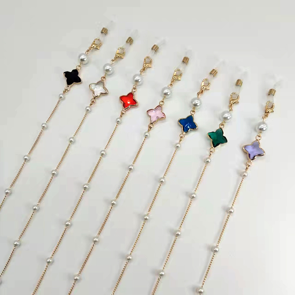 여성 안경 체인 플라스틱 구슬 하트 컬러 크리스탈 매력 - Mask Chain Holder 리뷰 및 가격